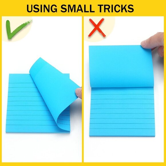 8 Pads Lined Sticky Notes 4x4 Sticky Notes with Lines Self-Stick Note Pads 8 Bri - Picture 5 of 7